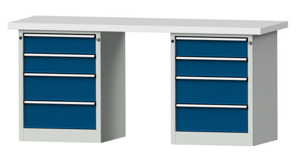 ANKE werkbanken combinatie werkbank, model 840 V, 2000 x 700 x 900 mm, RAL 7035/5010, KSP 50 mm, 415.103