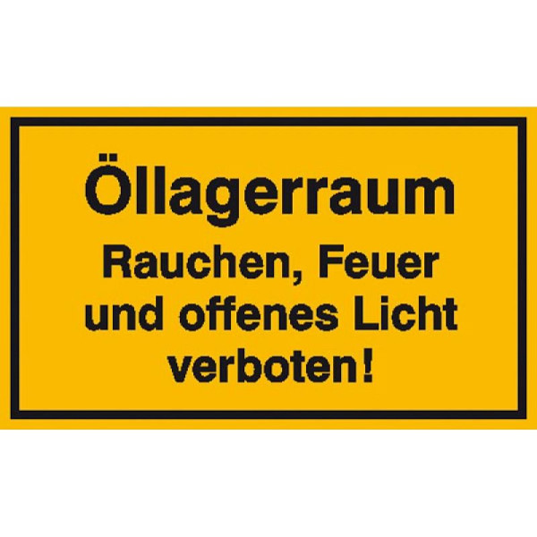 Stein HGS HGS informatiebord voor bedrijfsidentificatie, olieopslagruimte, 250x150mm/film, zelfklevend, 21.5979