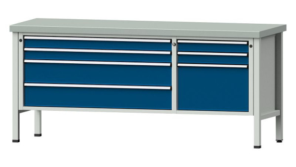 ANKE werkbanken kistwerkbank, model 288 V, 2000 x 700 x 900 mm, RAL 7035/5010, ZBP 50 mm, 304.643