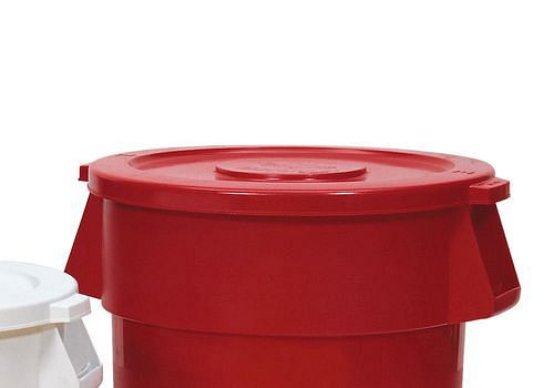 DENIOS deksel voor multifunctionele bakken van polyethyleen (PE) met een inhoud van 120 liter, rood, 115-920