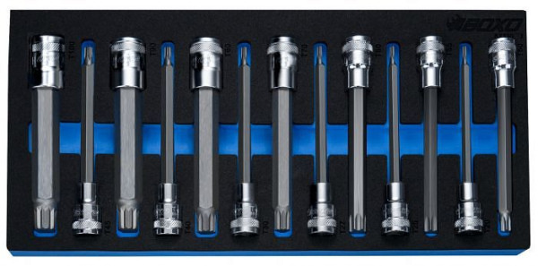 Boxo Torx bitset, lang, 1/2", 13 stuks, VE: 10 stuks, BX330-2