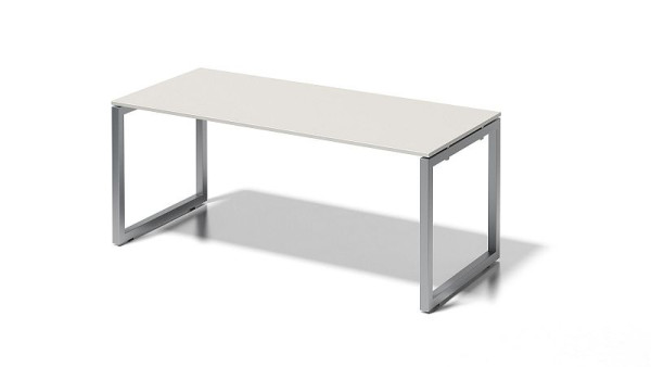 Bisley Cito bureau, 730 mm vaste hoogte O-frame, H 19 x B 1800 x D 800 mm, grijswit/zilver, DOF1808GW355