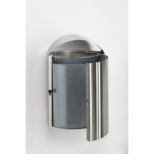 Stone HGS afvalbak -Cubo Paco-, voor wandmontage, 790x480x350mm, RVS, 15939