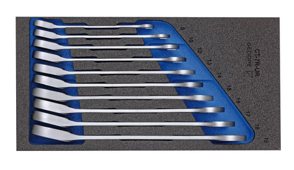 GEDORE CT-inzet met assortiment, steeksleutelset met ringratel, omschakelbaar, CT, 2331969