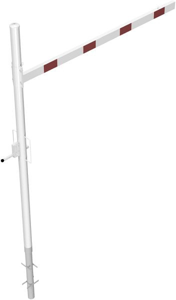 Schakehoogtebegrenzer, draaibaar voor inzetting in beton, dwarsbuislengte: 2500 mm, met profielcilinderslot, voor inzetting in beton, 417_251ZB