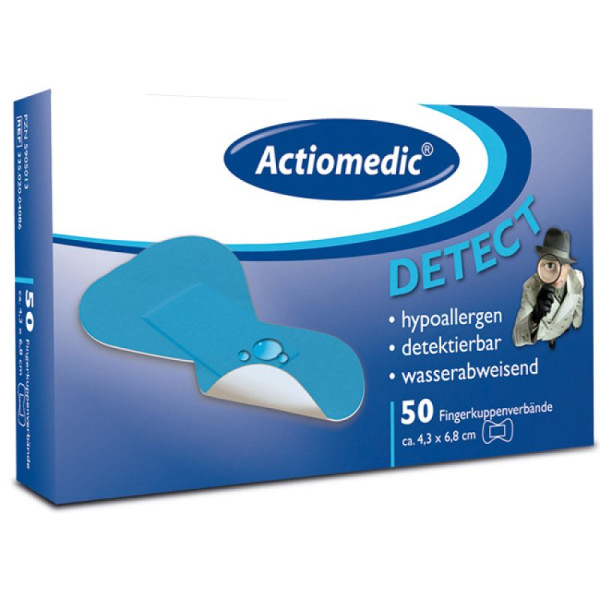 Stein HGS HGS vingertopverbanden Actiomedic® -Detect-, 50 stuks, voor de voedingssector, 25491