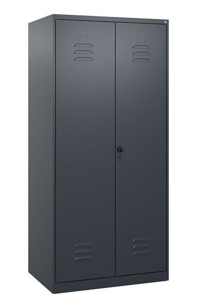 C+P Umkleidespind Classic PLUS, Doppel-Spind, 2 Abteile, 1700x800x500mm, 7016/7016, Drehriegel, 0800027-22P S10010