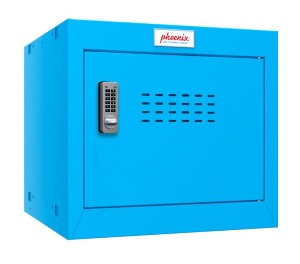 Phoenix CL-serie maat 1 blauwe kubuskast met elektronisch slot, CL0344BBE