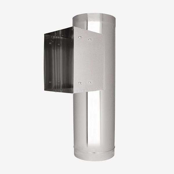 HKW deurgootbuis - RVS Ø 285 mm - rechthoekig, 90905
