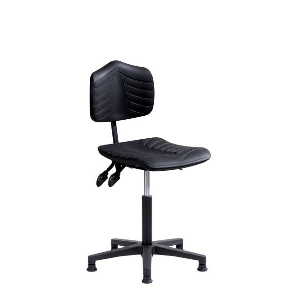 SOFAME werkstoel ERGOSOFT 2010 met glijders, zithoogte 49-69, met zitdiepteverstelling, polyamide onderstel, W050040028