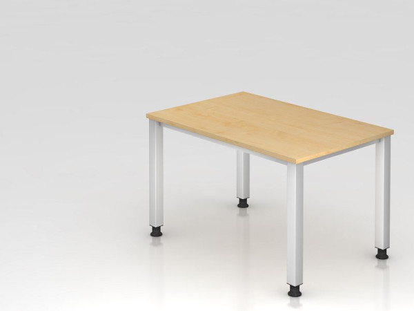 Hammerbacher bureau 4-poots vierkant 120x80cm esdoorn, rechthoekige vorm, VQS12/3/S