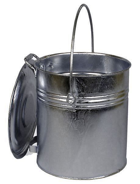 Renner cilindervormige prullenbak 30 L, met scharnierend deksel, Ø ca. 330 mm, hoogte 370 mm, thermisch verzinkt, 2018-00