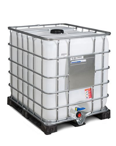 DENIOS Recobulk IBC Container, PE-Palette, 1000 l, Öffnung NW150, Auslauf NW50, 266-179