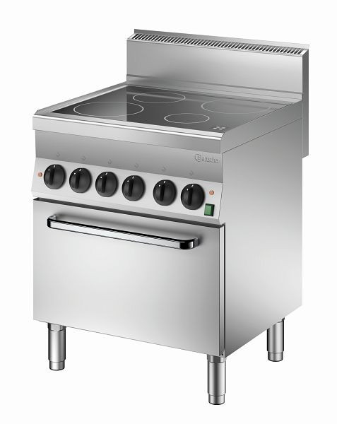 Bartscher elektrisch fornuis 650, B700, 4 velden, elektrische oven, 115059
