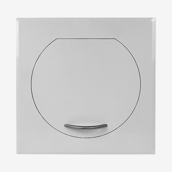 HKW invoerdeur STYLO SQUARE, wit Ø 300 mm, wasgoot, 9705