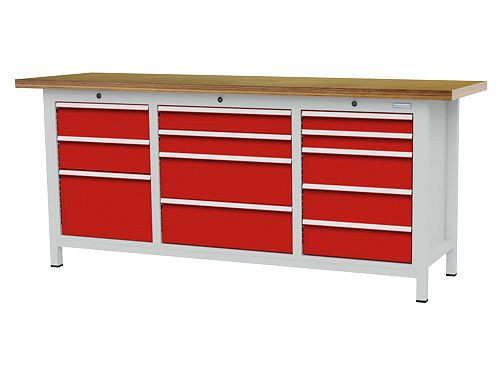 Bedrunka+Hirth boxwerkbank, R 18-16 en R 24-16, 12 laden, afmetingen: 2000 x 600 x 859 mm, laadvermogen lade(n): 75 kg, 03T520H60675