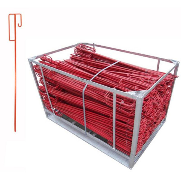 Stone HGS lantaarn ijzer UVV beugel, rond staal ca. 12 mm, rood gelakt, VE 500, 14141