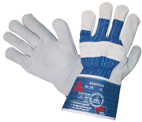 Hase Safety ROSTOCK, 5-Fg.-Sicherheitshandschuhe aus Spaltleder, Größe: 7, VE: 12 Paar, 212150-7