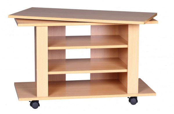 Wohnling TV HiFi bank LUCA beuken TV-tafel draaibaar en oprolbaar 75 x 38 x 51 cm, WL1.340