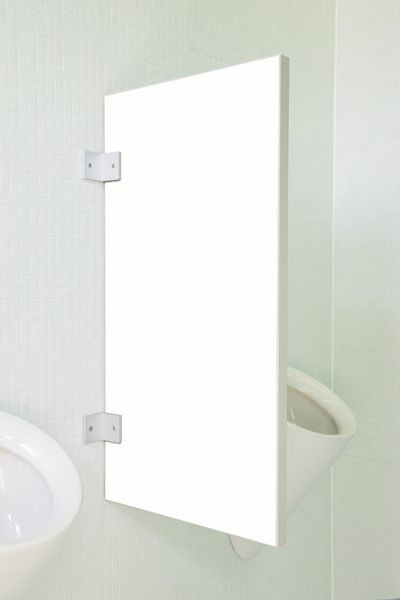 KEMMLIT Standaard urinoirschot Novara van houtmateriaal verkeerswit, 15120001