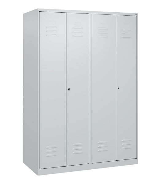 C+P Umkleidespind Classic PLUS SW, 4 Abteile, 1700x1200x500mm, 7035/7035, Zylinderschlösser, 0800027-40 S10021