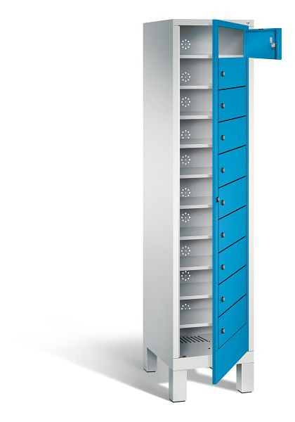 C+P wasverzamelkast Evolo, H1850xB420xD500mm, kleur: lichtgrijs/lichtblauw, 48060-110 S10013