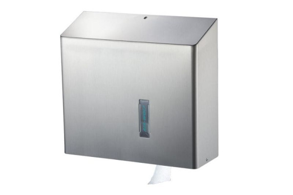 Air Wolf duplexroldispenser, Omega-serie, H x B x D: 350 x 377 x 133 mm, gecoat roestvrij staal, 29-038