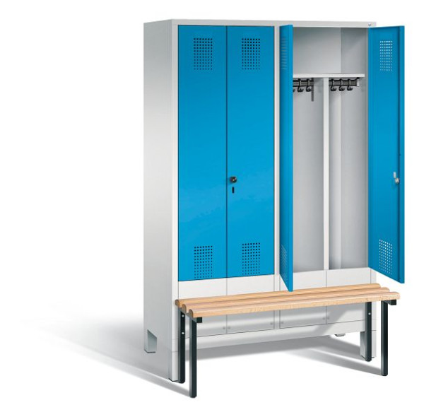 C+P zwart wit kastje Evolo, H1850xW1190xD815mm, kleur: lichtgrijs/lichtblauw, 48032-40 S10008