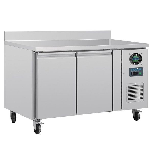 Polar U-serie 2-deurs RVS vriezer met spatscherm 282Ltr, DL916