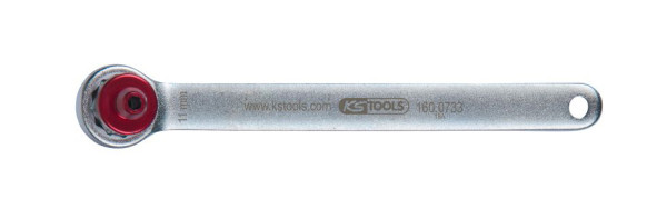 KS Tools remontluchtingssleutel, extra kort, 11 mm, rood, 160.0733