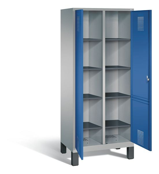 C+P washok Evolo, H1850xW810xD500mm, kleur: wit aluminium / gentiaanblauw, 48012-22B S10037