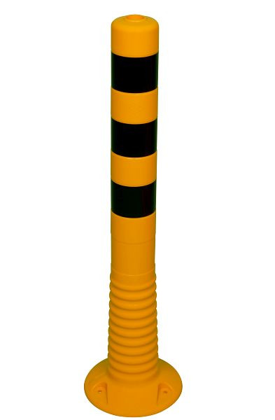 Schake Flexi paal geel zwarte strepen Ø 80 mm, hoogte: 750 mm, 412442BG