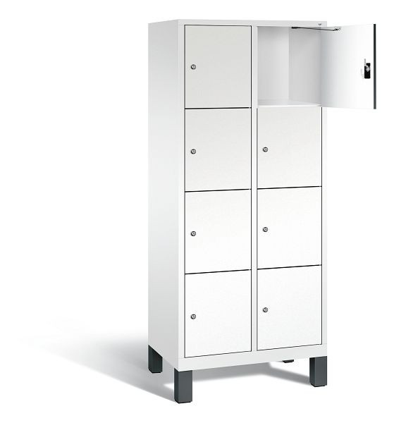 C+P lockerkast Evolo, H1850xW810xD500mm, kleur: verkeerswit / decor wit, 48010-224 S10213
