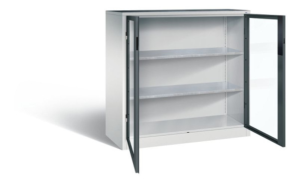 C+P gereedschapskast Acurado, H1200xB1200xD500mm, kleur: lichtgrijs / antracietgrijs, verzonken handgreep, 8531-0552 S10018