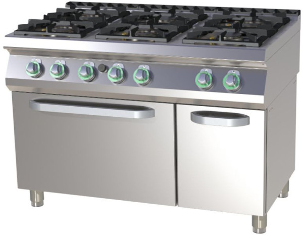 RM Thermik Series 700, gasfornuis met elektrische oven, 1200x730x900 mm, SPT-7120/21GE