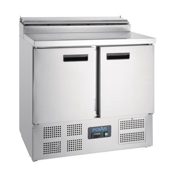 Polar pizzakoeltafel Saladette 2-deurs 254L, G604