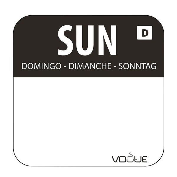 Vogue Sunday zelfoplossende etiketten voor voedselrotatie, VE: 1000 stuks, U783