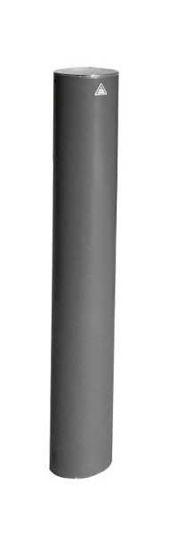 Schake stijl stalen buis Ø 193 mm, stationair, voor inbedding in beton met grondanker, totale lengte ca. 1400 mm, met platte kop, 40196B