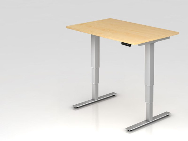 Hammerbacher elektrisch zit-sta bureau 120x80cm esdoorn, werkhoogte 63,5 -128,5 cm, VXDSM12/3/S