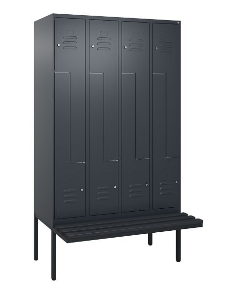 C+P Z-Spind Classic PLUS, Bank, 8 Abteile, 2120x1200x815mm, 7016/7016, Zylinderschlösser, 0800437-408 S10057