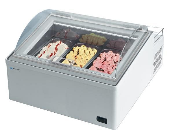 gel-o-mat Mobile Eisvitrine, Modell Icepoint 3, 6x2,5 oder 3 x 5 Liter, 2460.3.0