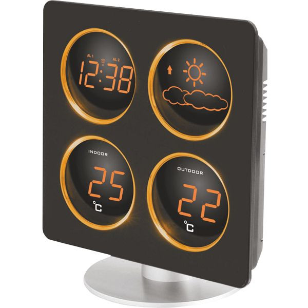 Technoline weerstation, radioklok DCF-77 met handmatige instelmogelijkheid, afmetingen: 172 x 110 x 194 mm, WS 6830