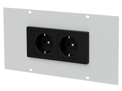 Bedrunka+Hirth afdekplaat incl. stekkerdoos voor stroomkanaal, afmetingen in mm (BxH): 250 x 125, 07.861.21