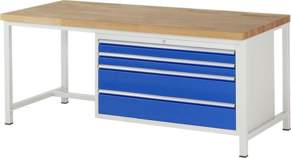 RAU werkbank serie 8000 - model 8361, B2000 x D900 x H840-1040 mm, 13-8361A1-209B4H.11