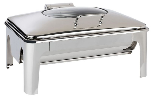 APS Chafing Dish GN 1/1, 60 x 42 cm, hoogte: 30 cm, roestvrij staal, - EASY INDUCTION -, 1 frame, 1 waterbak, 12322