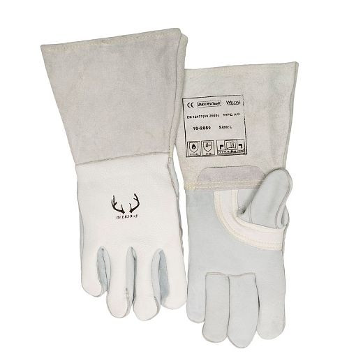 ELMAG 5-vingerlashandschoenen WELDAS 10-2850 XL, MIG/MAG/MMA van hertenleer, lengte: 36 cm, maat 9,5 (1 paar), 59113