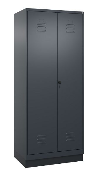 C+P Mehrzweckschrank Classic PLUS, Sockel, 2 Abteile, 1950x800x500mm, 7016/7016, Drehriegel, Türen zueinanderschlagend, 080022-22B S10012