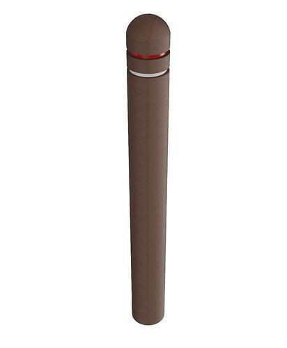 Schake afzetpaal, halve bolkop Ø 150 mm, gemaakt van gerecycled materiaal, totale lengte 1500 mm, met frezen, 280699