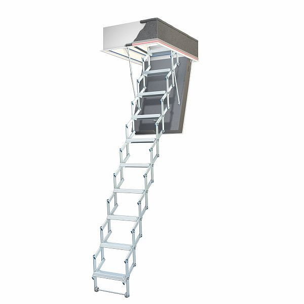 Wellhöfer schaartrap Liliput met thermische isolatie WSPH, plafondopening 100 x 60 cm, hoogte vrije ruimte 266 - 272 cm, 277000114
