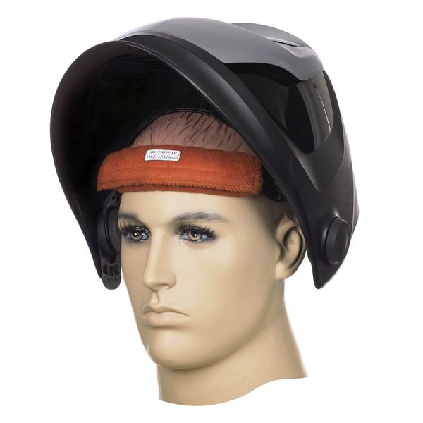 ELMAG wasbare voorhoofdzweetband WELDAS 20-3100V/17, SWATSOpad®' bruin voor hoofdband, met klittenbandsluiting, lengte: 17 cm (2 stuks), 55403